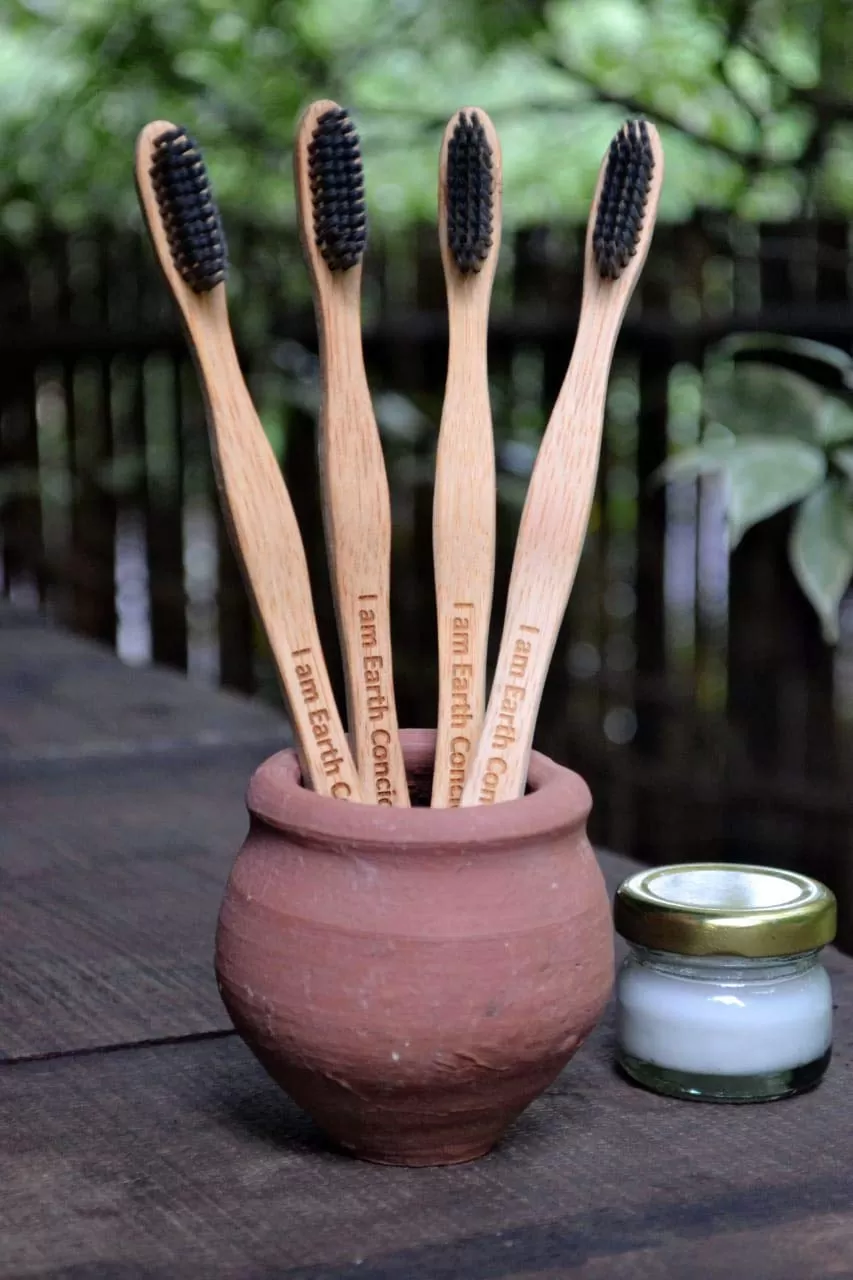 Bamboo Charcoal Toothbrush by Almitra Sustainables