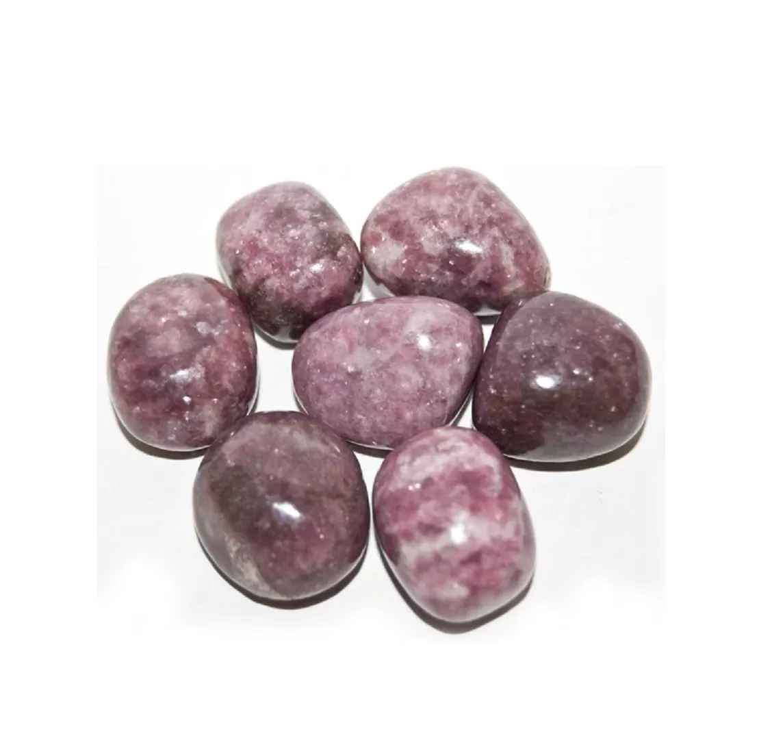 Reiki Crystal Products Natural Lepidolite Tumble Stones for Reiki Healing and Vastu Correction Protection Concentration Spirituality and Increasing Creativity Tumble Stones:50GM 