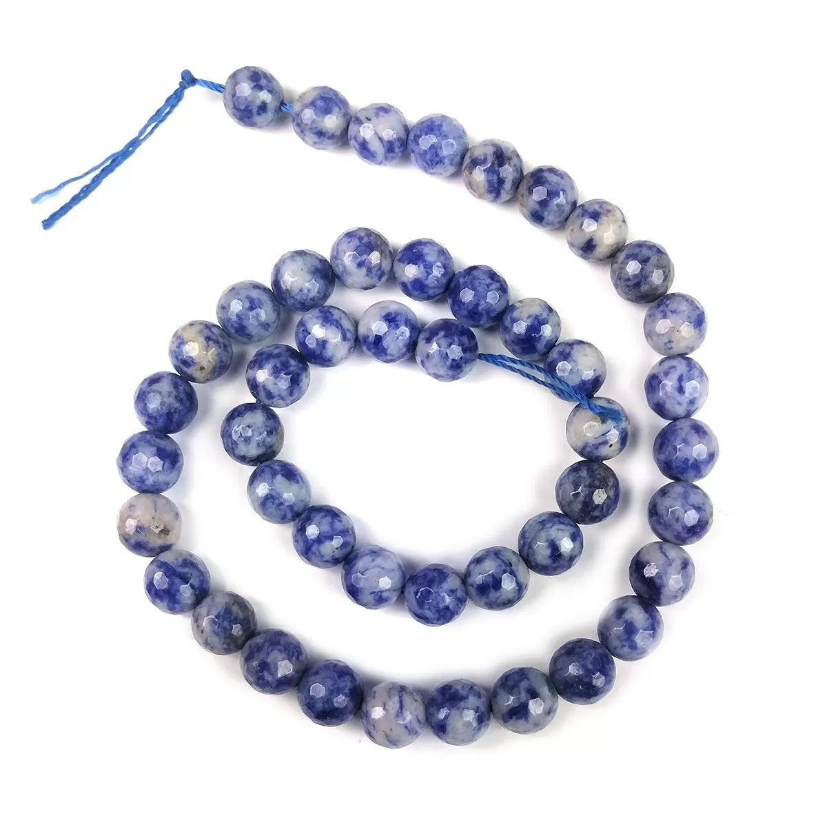 Sodalite Loose Beads Diamond Cut 8 mm Stone Beads for Jewellery Making Bracelet Beads Mala Beads Crystal Beads for Jewellery Making Necklace/Bracelet/Mala