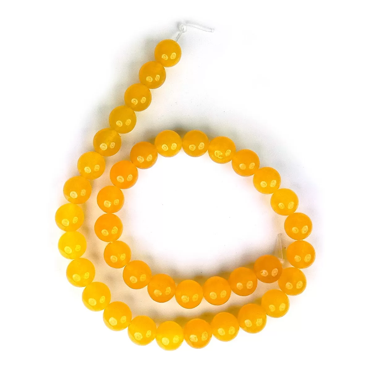 Yellow Jade Loose Beads 10 mm Stone Beads for Jewellery Making Bracelet Beads Mala Beads Crystal Beads for Jewellery Making Necklace/Bracelet/Mala