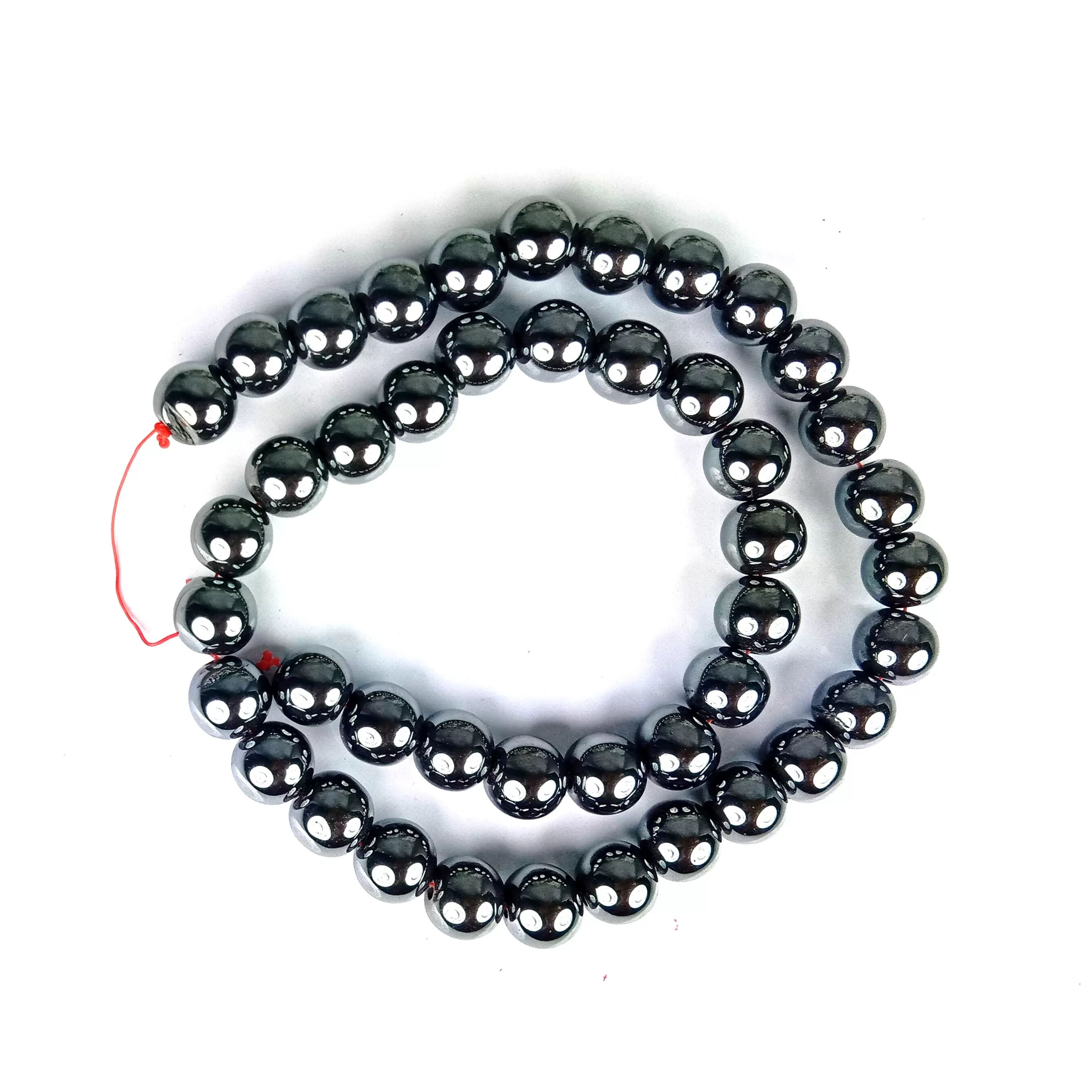 Hematite Loose Beads 10 mm Stone Beads for Jewellery Making Bracelet Beads Mala Beads Crystal Beads for Jewellery Making Necklace/Bracelet/Mala