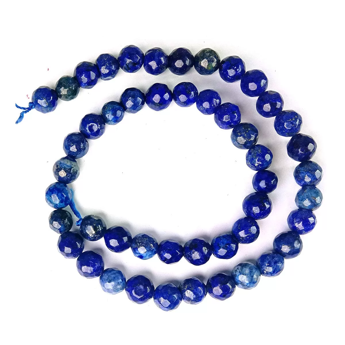 Lapis Lazuli Loose Beads Diamond Cut 8 mm Stone Beads for Jewellery Making Bracelet Beads Mala Beads Crystal Beads for Jewellery Making Necklace/Bracelet/Mala