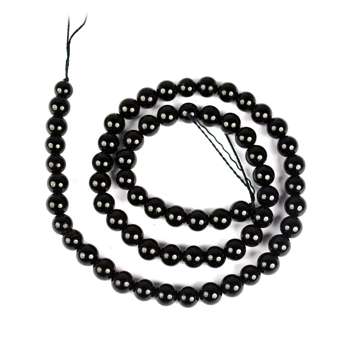 Black Onyx Loose Beads Crystal 6 mm Stone Beads for Jewellery Making Bracelet Beads Mala Beads Crystal Beads for Jewellery Making Necklace/Bracelet/Mala