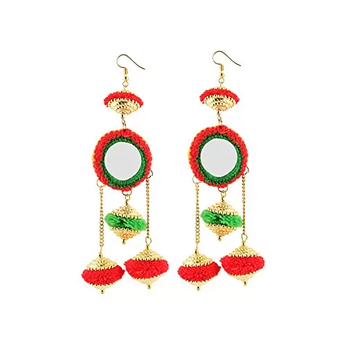 Elegant Stylish Gold Plated Hanging Earrings for Women and Girls