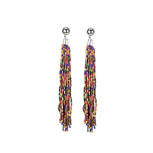 Stylish Multi Colour Crystal Light Weight Hand Made Beads Earrings for Girls & Women