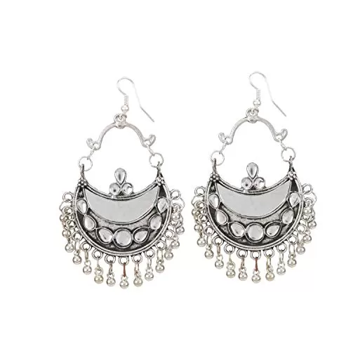 Designer German Silver Oxidized Earrings for Women and Girls