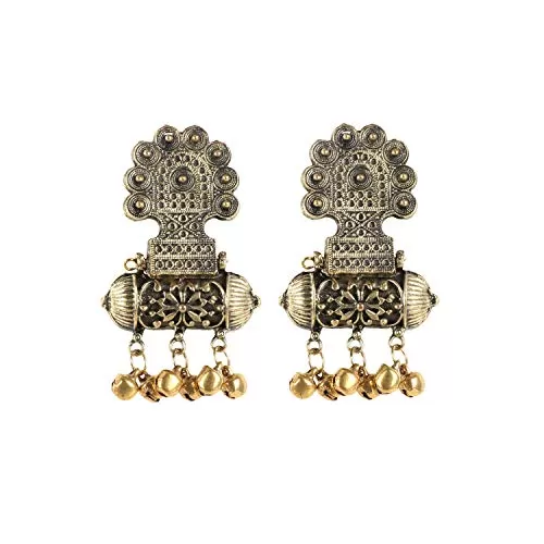 Designer Oxidized Golden Earrings for Women