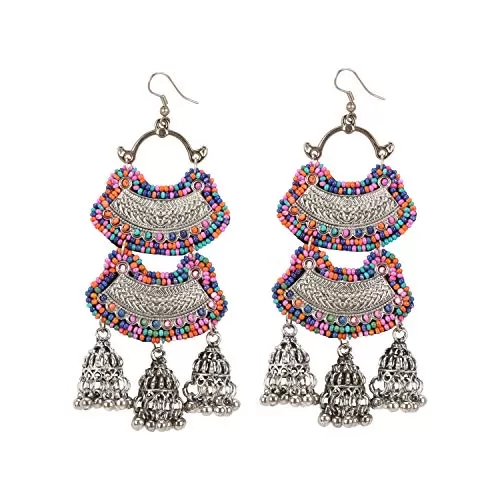 Stylish Elegant Beads Oxidised Earrings for Women and Girls