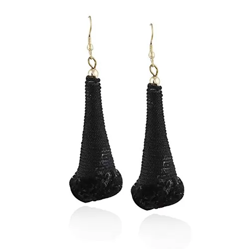 Designer Black Thread Earrings for Women and Girls