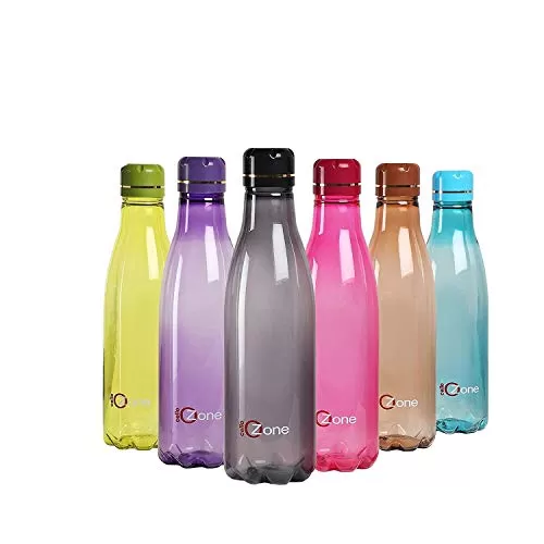 Ozone Plastic Water Bottle Set 1 Litre Set of 6 Assorted