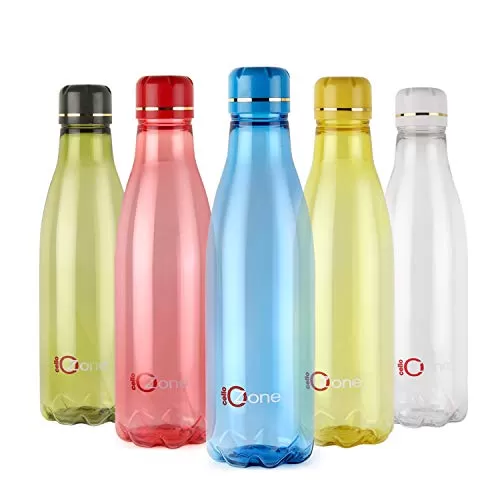 Cello Ozone Premium Edition Safe Plastic Water Bottle 1 Litre Set of 4 Color May Vary