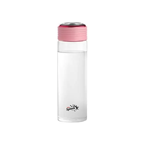 Cello Splash Borosilicate Water Bottle 450ML Pink