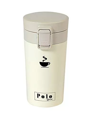HOMEISH Polo Lifetime Alloy Vacuum Mug 300ml Off White