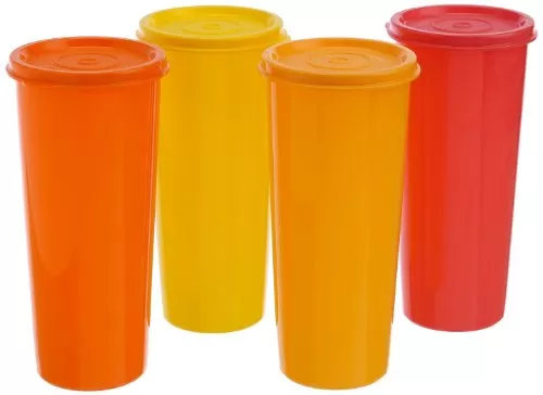 Tupperware Plastic Jumbo Tumblers Set (470ml 212 Assorted) - Set of 4