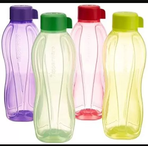 Plastic Water Bottle Set 1 Litre Set of 4 Multicolour