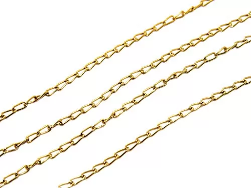 Long Hook Design Golden Metal Chain (2 Meters) Can be Used for Embellishing Handbags Garments and Craft Accessories