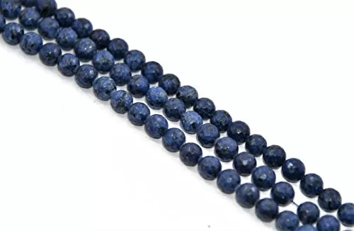 10 mm Navy Blue Black Jade Rondelle Quartz Semi Precious Stone Pack of 1 String for-Jewellery Making Beading & Craft.
