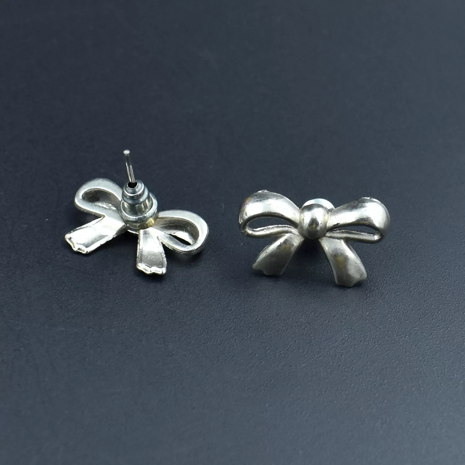 Oxidized Metallic Stud Earrings, 8 image