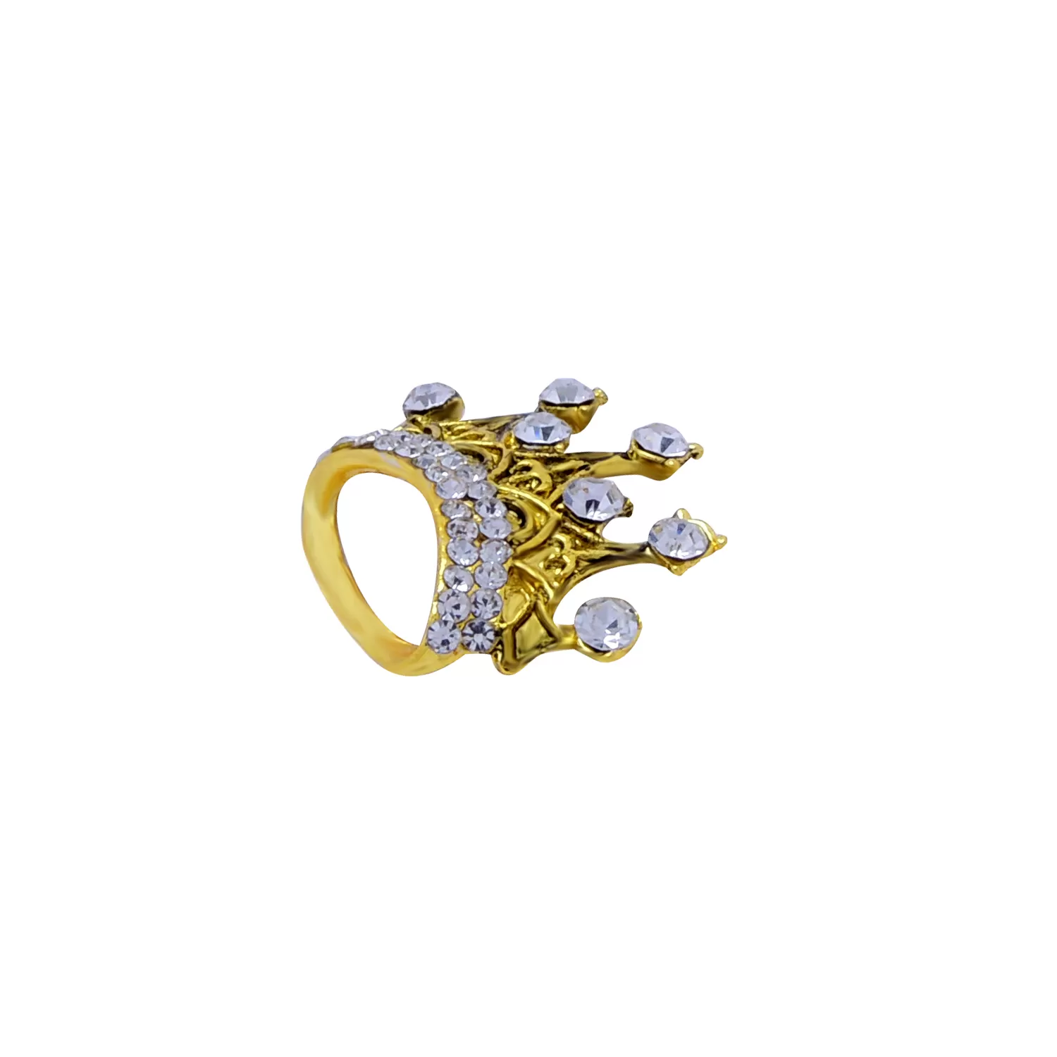 Gold Metal Designer Crown Label Pin, 4 image