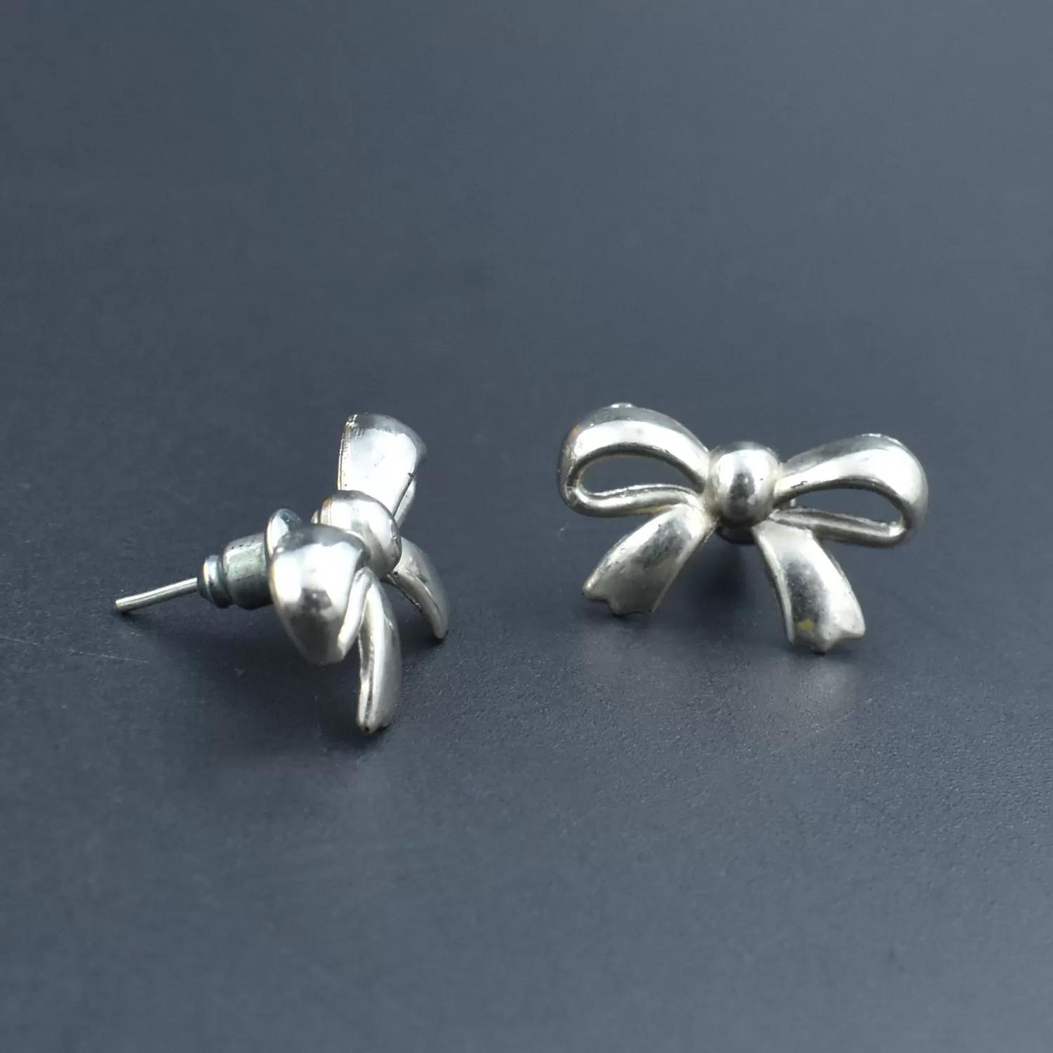 Oxidized Metallic Stud Earrings, 10 image