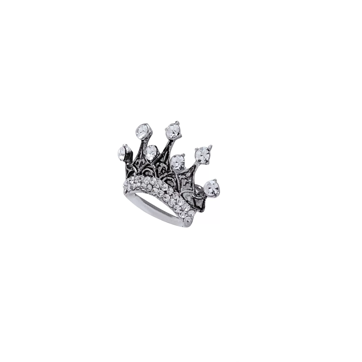 Silver Metal Designer Crown Label Pin, 3 image