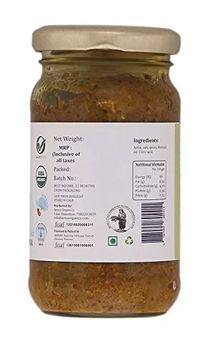 Homemade Organic Fresh Amla Pickle Achaar in Mustard Oil 200gm, 2 image