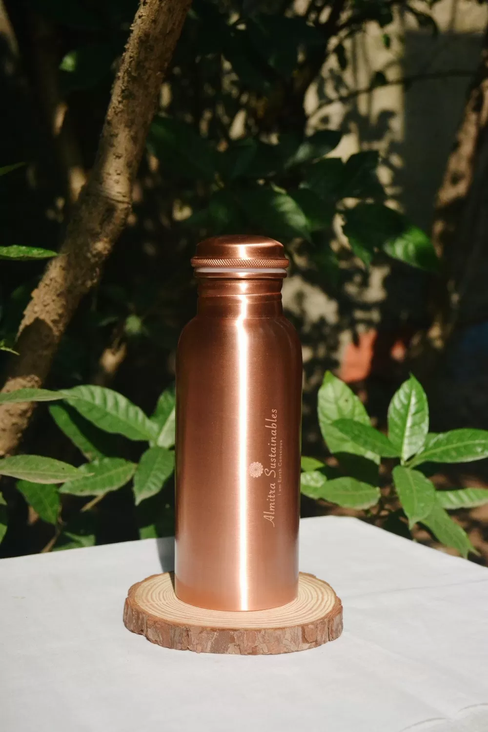 Copper Bottle and Coconut Fiber Bottle Cleaner, 4 image