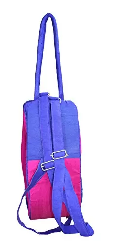 Raw Silk Aahir Work Raw Silk Multi Purpose Adjustable Belt Shoulder Bag HOBO BAG EK-HOB-0004 Pink - Violet, 2 image