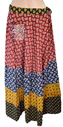 GARBA Skirt Cotton Natural Dye Applique Worked EK-GBS-0003, 2 image