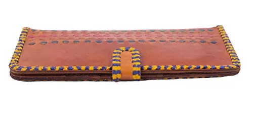 Pure Leather Punch Work - Leather Art WALLET - LADIES - CARD HOLDER EK-WCL-0005 Multi Colour (12 23 1), 3 image