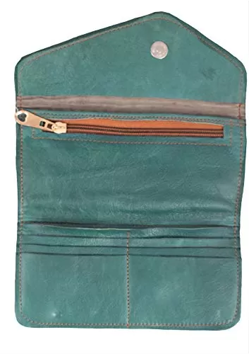 Pure Leather Pure Leather Cut Work Three Fold Card Holder WALLET - LADIES - CARD HOLDER EK-WCL-0004 Multi Colour (19 9 1), 3 image