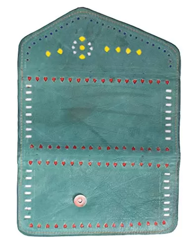 Pure Leather Pure Leather Cut Work Three Fold Card Holder WALLET - LADIES - CARD HOLDER EK-WCL-0004 Multi Colour (19 9 1), 2 image