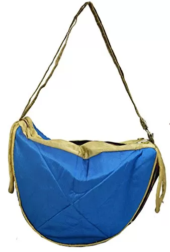 Raw Silk Aahir Work Raw Silk Multi Purpose Adjustable Belt Shoulder Bag HOBO BAG EK-HOB-0004 (Khakhi - Sea Green), 3 image