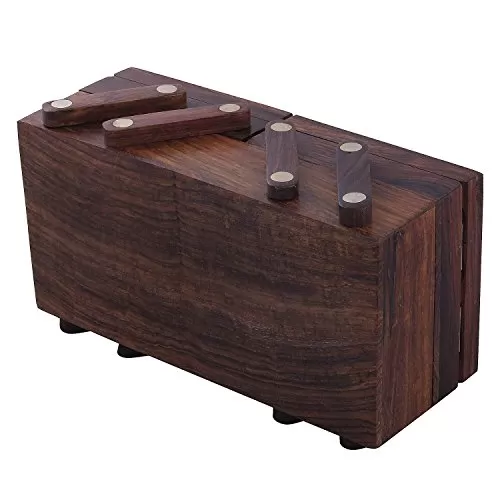 Beautifully Handcrafted Sliding Wooden Decorative Jewellery Storage Box, 5 image