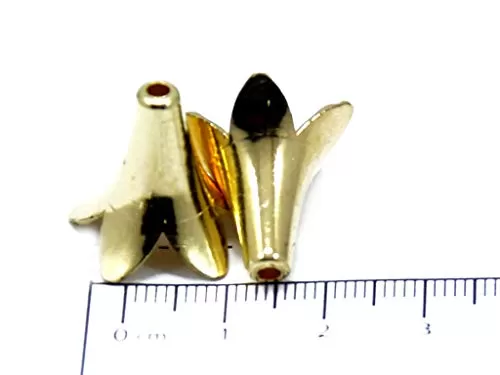 Golden Flower Designer Bead Caps for Jewellery Making (1 cm) (Pack of 100 Grams), 2 image