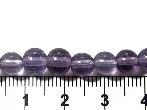 Purple Spherical Pressed Glass Beads (6 mm) (Pack of 12 Strings), 3 image