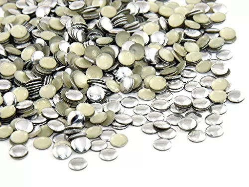 Silver Circular Stud Hotfix Rhinestones (4 mm) (120 Grams) for Embellishing Apparels Handbags Art and Craft Supplies, 2 image