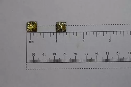 Faceted Light Golden Square Acrylic Stones (0.4 Inch) (50 Grams) - for Jewellery Making Stitching Art and Craft, 2 image