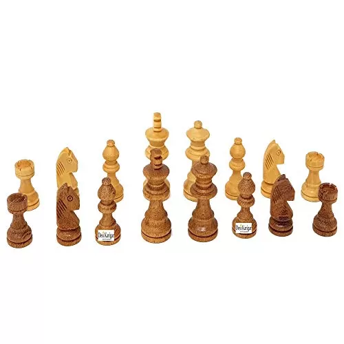 Wooden Handmade Standard Classic Chess Board Game Foldable Size 12 Inches, 5 image