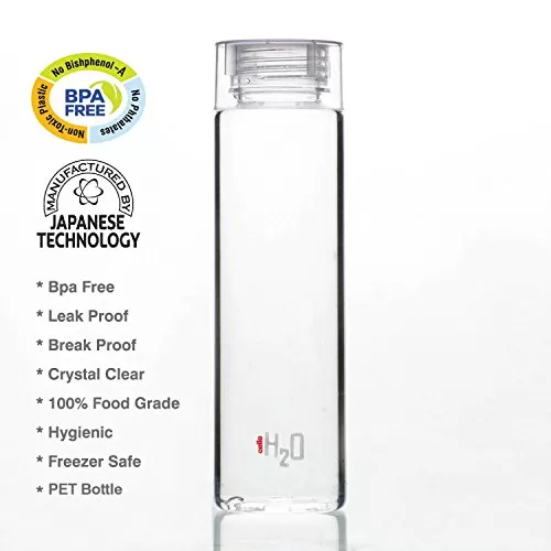 H2O Premium Edition Plastic Bottle 1 Litre Set of 4 Clear, 2 image