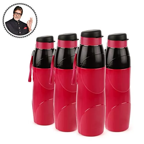Puro Steel-X Lexus Insulated Bottles with Stainless Steel Inner Set of 4 900ml Red, 2 image