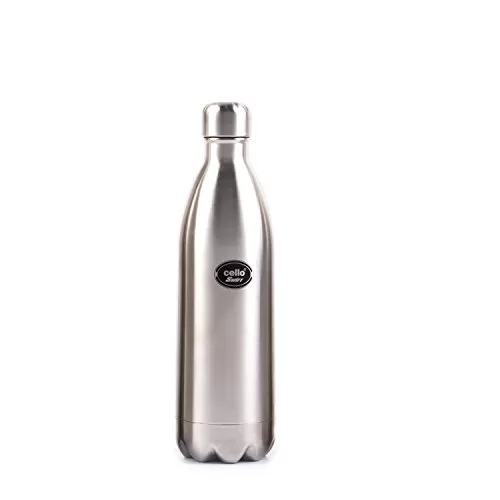 Cello Swift Steel Flask 1 Litre Silver + Swift Steel Flask 750ml Silver, 5 image