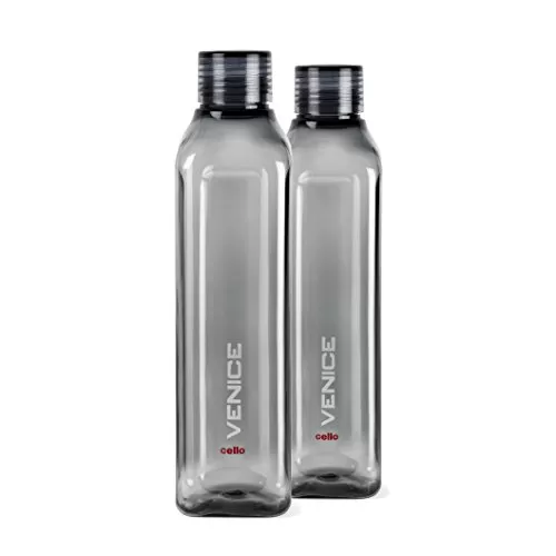 Cello Ozone Plastic Water Bottle 1 Litre Set of 3 Assorted & Venice Plastic Water Bottle 1 Litre Set of 2 Black, 5 image