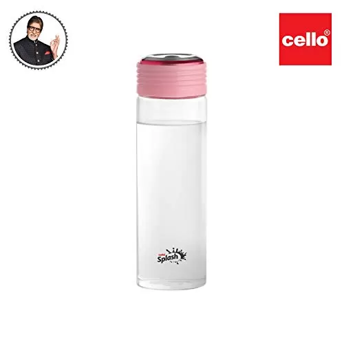 Cello Splash Borosilicate Water Bottle 450ML Pink, 2 image