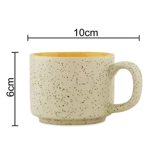 Stoneware Tea Serving Cups - 4 Pieces Multicolour 120 ml, 3 image