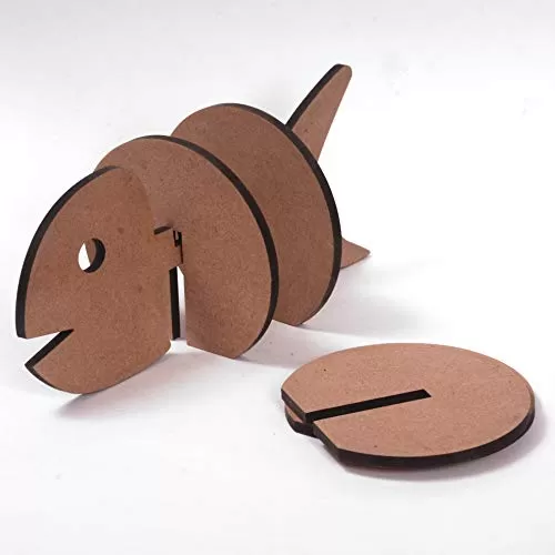 DIY MDF Fish Holder with Coasters - Set of 4 / Fish Coasters/for Craft/Activity/Decoupage/ting/Resin Work, 4 image