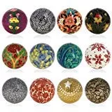 Balls3" SizeChristmas BaublesSet of 12.Kashmiri HangingsChristmas Ball Ornaments Christmas DecorationsTree Ornaments Hooks Included, 6 image