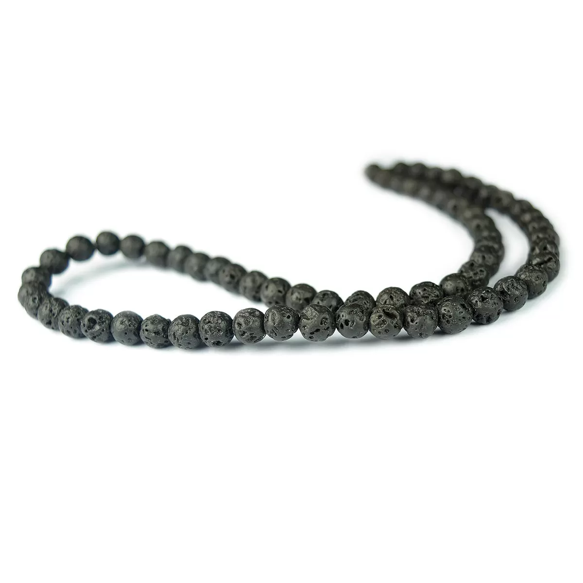 Lava Loose Beads Crystal 6 mm Stone Beads for Jewellery Making Bracelet Beads Mala Beads Crystal Beads for Jewellery Making Necklace/Bracelet/Mala, 3 image