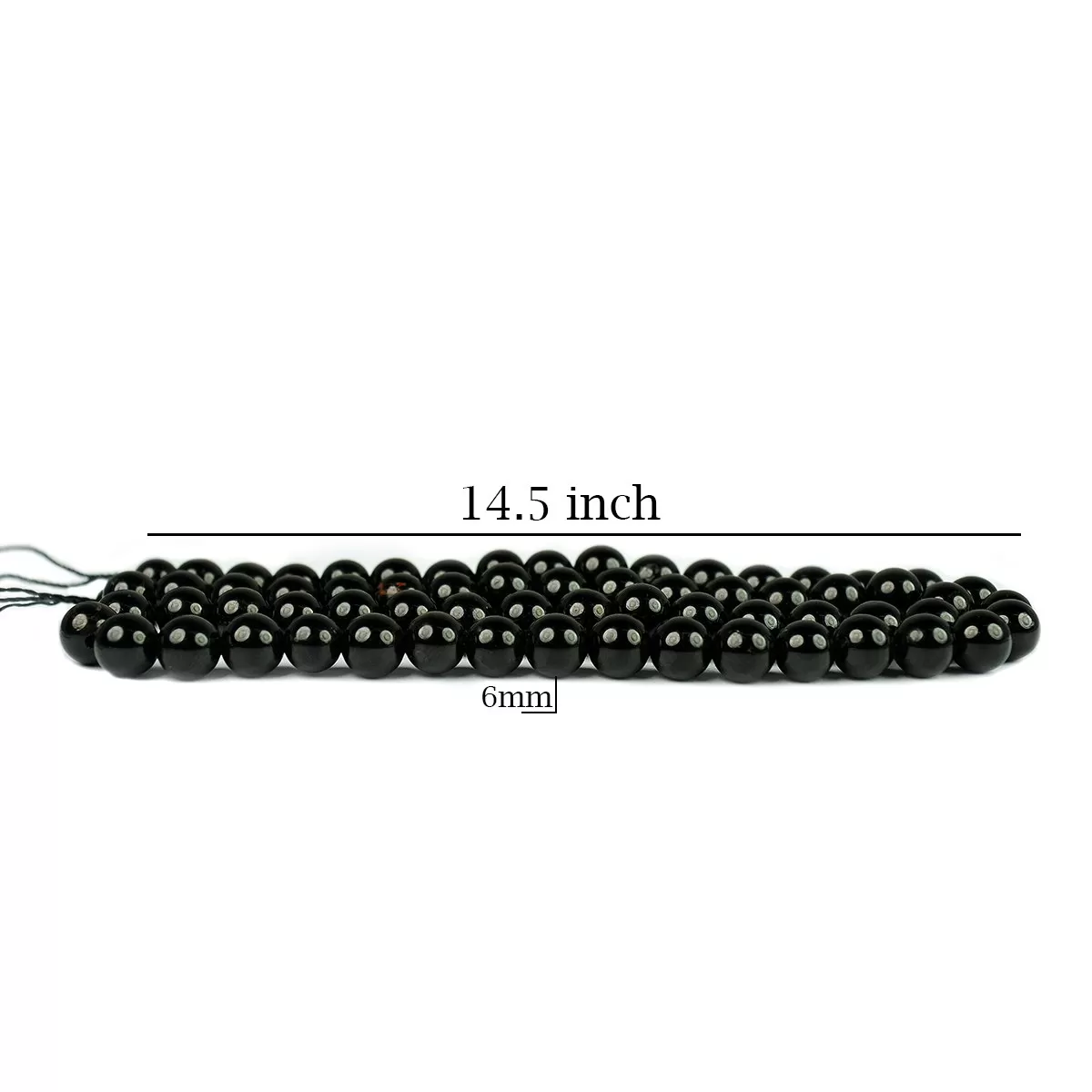 Black Onyx Loose Beads Crystal 6 mm Stone Beads for Jewellery Making Bracelet Beads Mala Beads Crystal Beads for Jewellery Making Necklace/Bracelet/Mala, 3 image