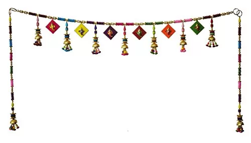 Plastic Traditional Bandarwal For Door (105 x 71 cm Multicolour), 2 image